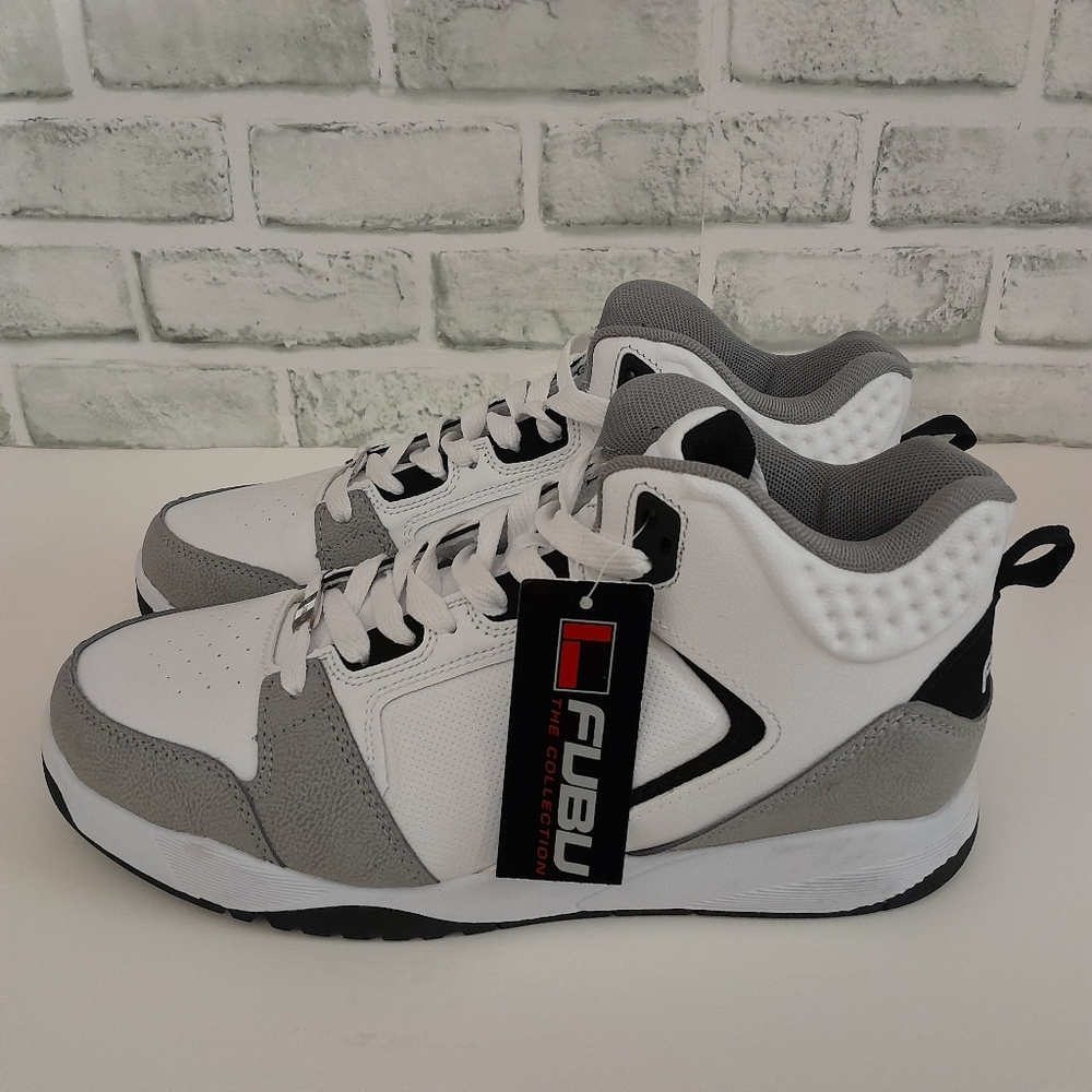 FUBU Men's the Hustle Athletic Leisure Sneakers Size 9.5 White